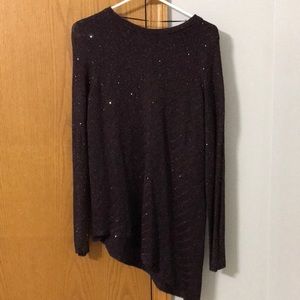 Plum sweater with sequins